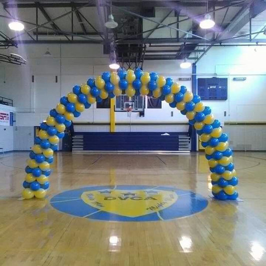 Balloon Arch Blue and Yellow Alternate Arrangement - Corporate Event, Grand Opening, Company Event Perfect for special occasion!