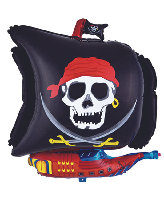 Pirates Kids Birthday Helium Balloon Bouquet Red Black