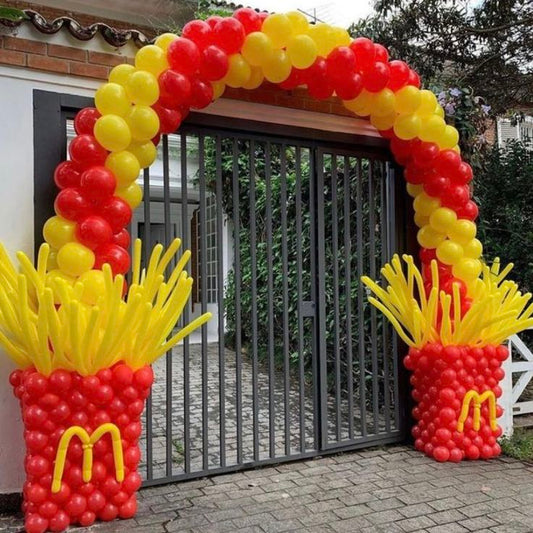 Customize McDonald's Designed Balloons Red and Yellow Latex - Perfect for special occasion