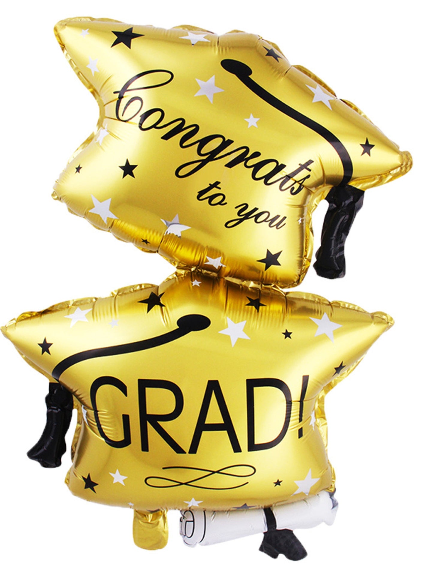 Congrats To You Grad Graduation Helium Balloon Bouquet Yellow