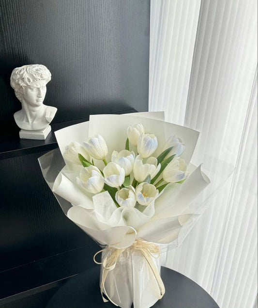 White Tulips - Floral Fresh Bouquet