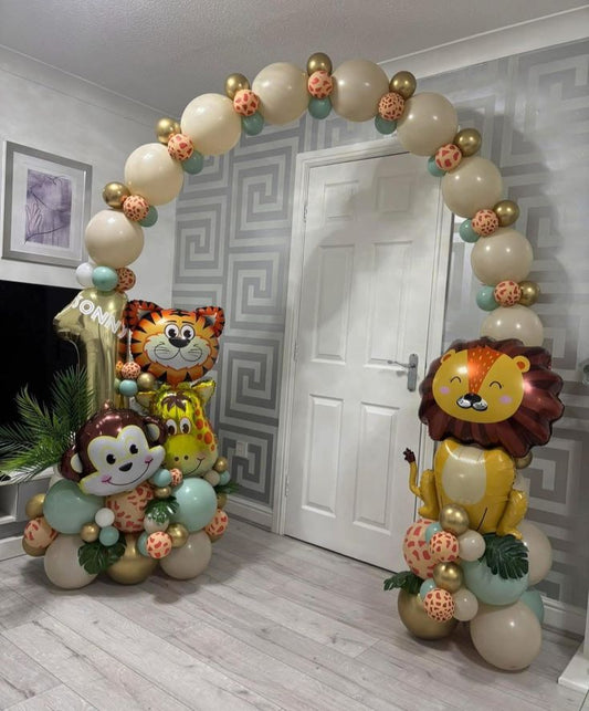 Quicklink Arch Light Gold Number ‘1’ and Lion with Lion Animal Safari Customizable Design and Sticker