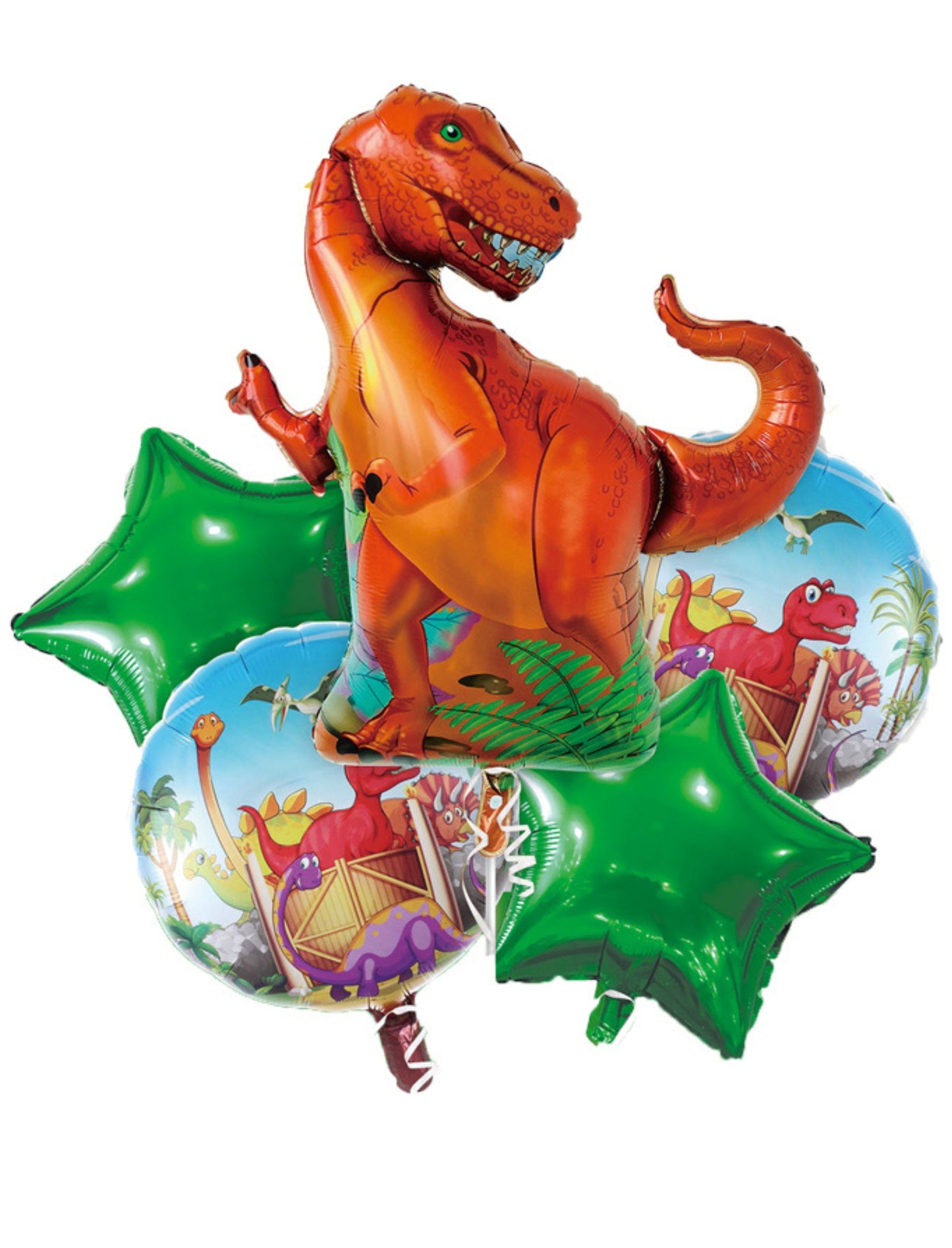 Dinosaur Kids Birthday Dinosaur Balloon Set Helium Balloon Bouquet Orange Green