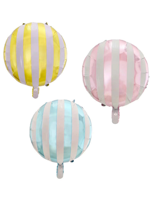 Candy Round Foil Balloon Kids Birthday Happy Birthday Balloon Decoration with Helium Balloon Bouquet Yellow Pink Blue
