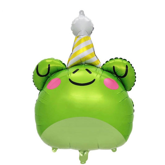 Frog Amphibians with Party Hat Helium Foil Balloon - Perfect for any celebration!