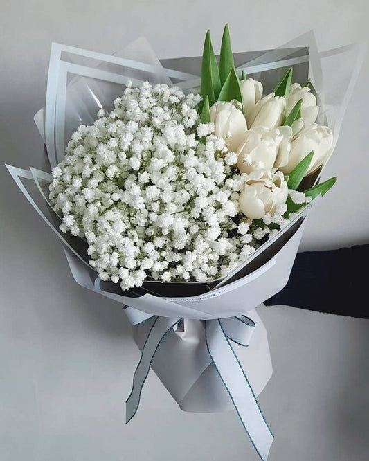 White Tulips - Floral Fresh Bouquet