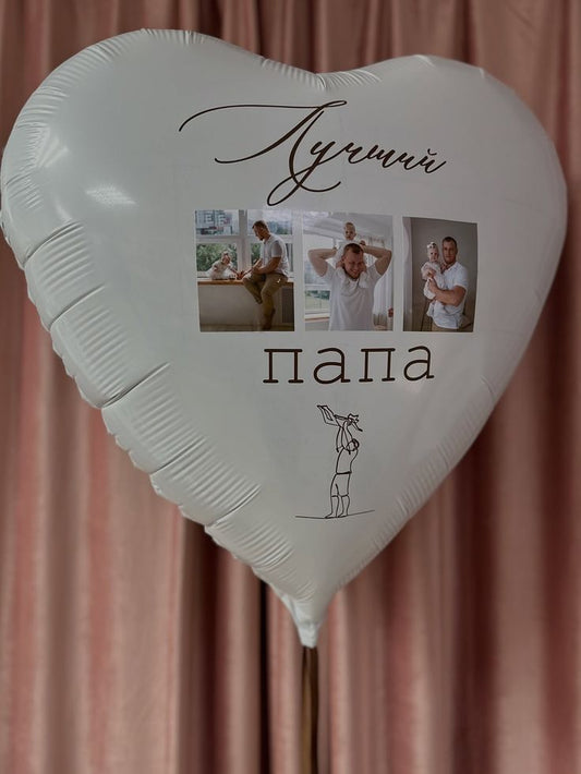 Customization Photo Balloon Personalised Latex Customize Sticker Photo and Latex Customizable Design White Heart