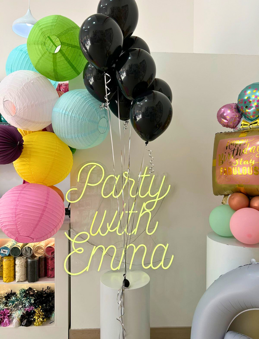 Black Helium Balloon Set – Décor for Birthdays, Anniversaries, and More