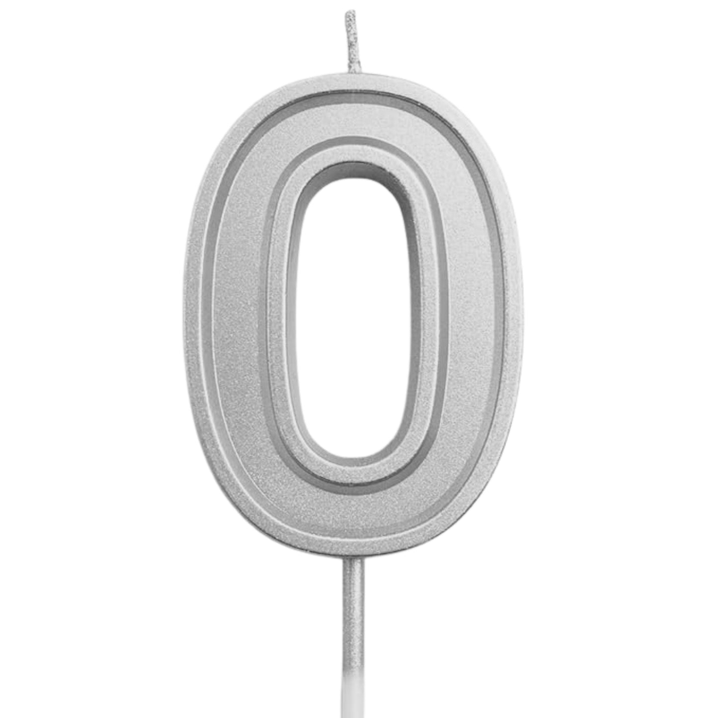 Silver Number Candles – Available in All Digits for Birthdays & Celebration