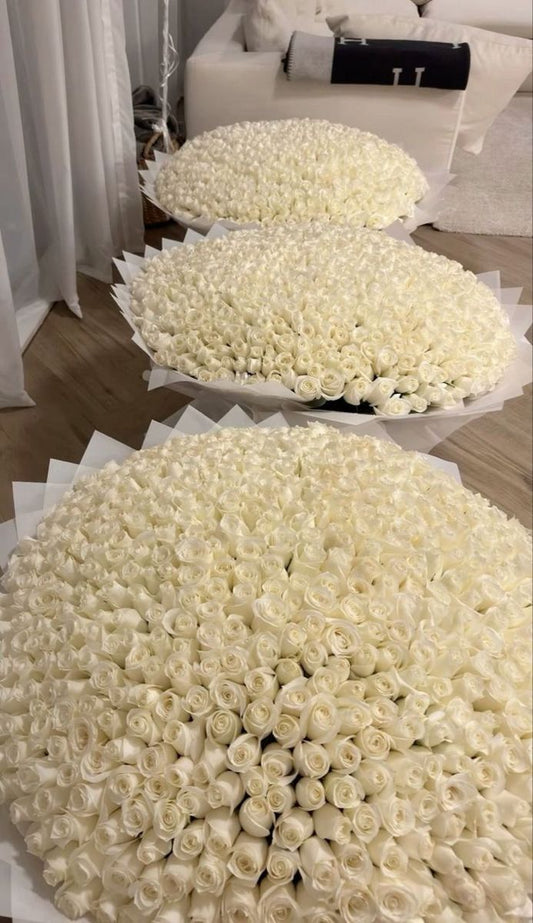 White Roses - Floral Fresh Bouquet
