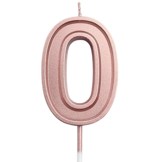 Rose Gold Number Candles – Available in All Digits for Birthdays & Celebrations