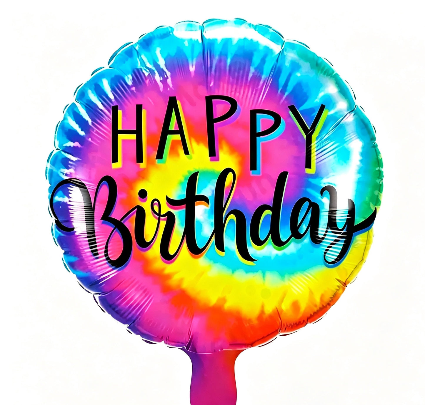 Happy Birthday Dye Helium Balloon - Perfect for Birthday Celebration!