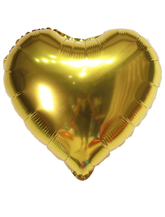 Heart Valentine's Day Anniversary Thank You Helium Balloon Bouquet Gold