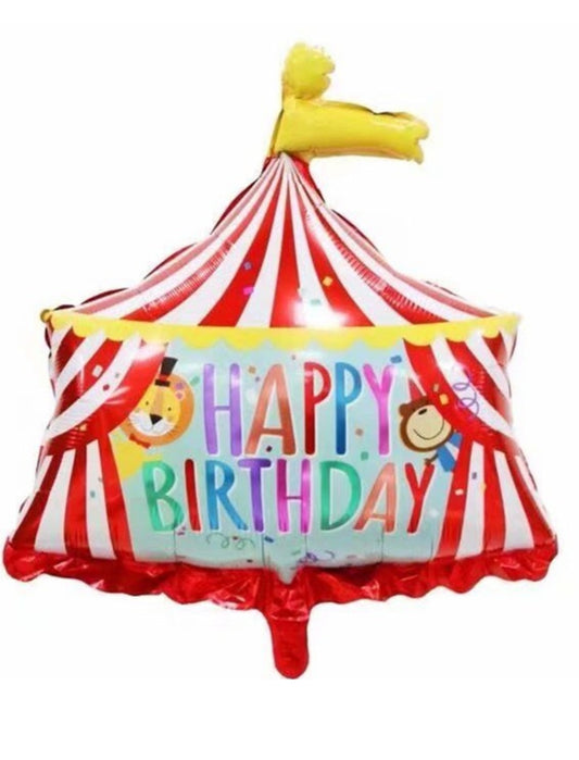 Happy Birthday Carnival Theme Circus Carnival Kids Birthday Helium Balloon Bouquet Red