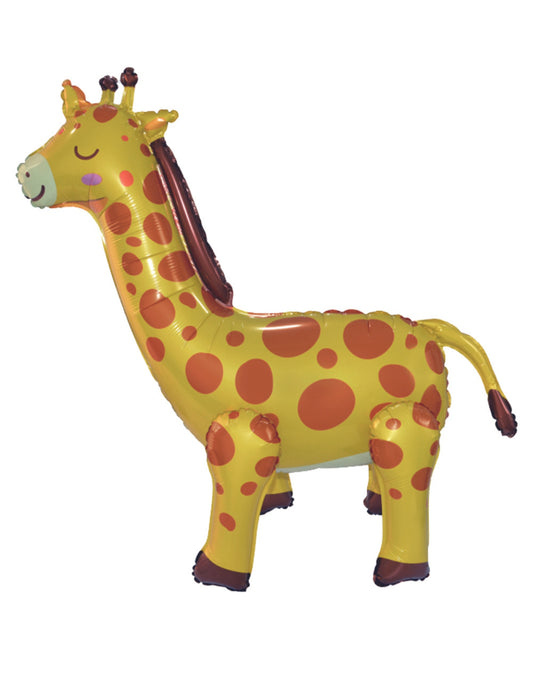 3D Giant Giraffe Kids Birthday Animal Balloon Jungle Theme Balloon Happy Birthday Balloon Not Supported by Helium