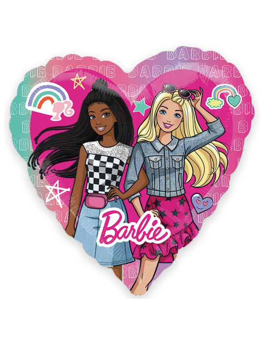 Barbie Dream Together Heart Shape Disney Balloon Helium Balloon Bouquet Pink Pink