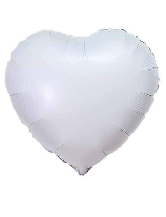 Heart Valentine's Day Anniversary Thank You Helium Balloon Bouquet White