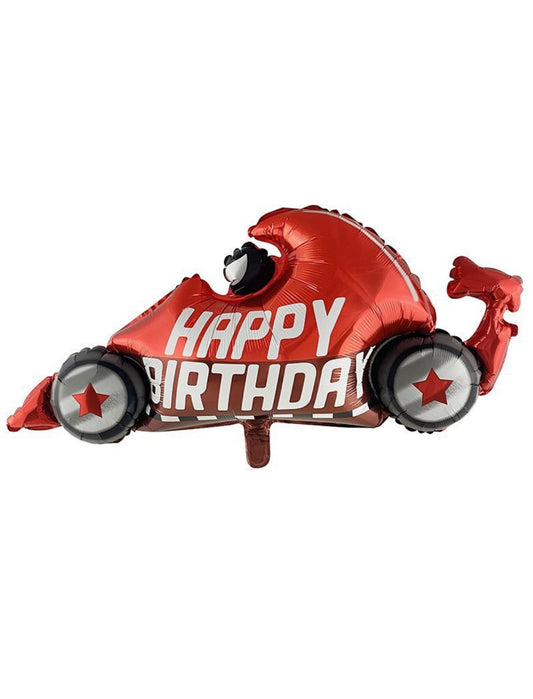 F1 Happy Birthday Racing Car Theme Kids Birthday Helium Balloon Bouquet Red