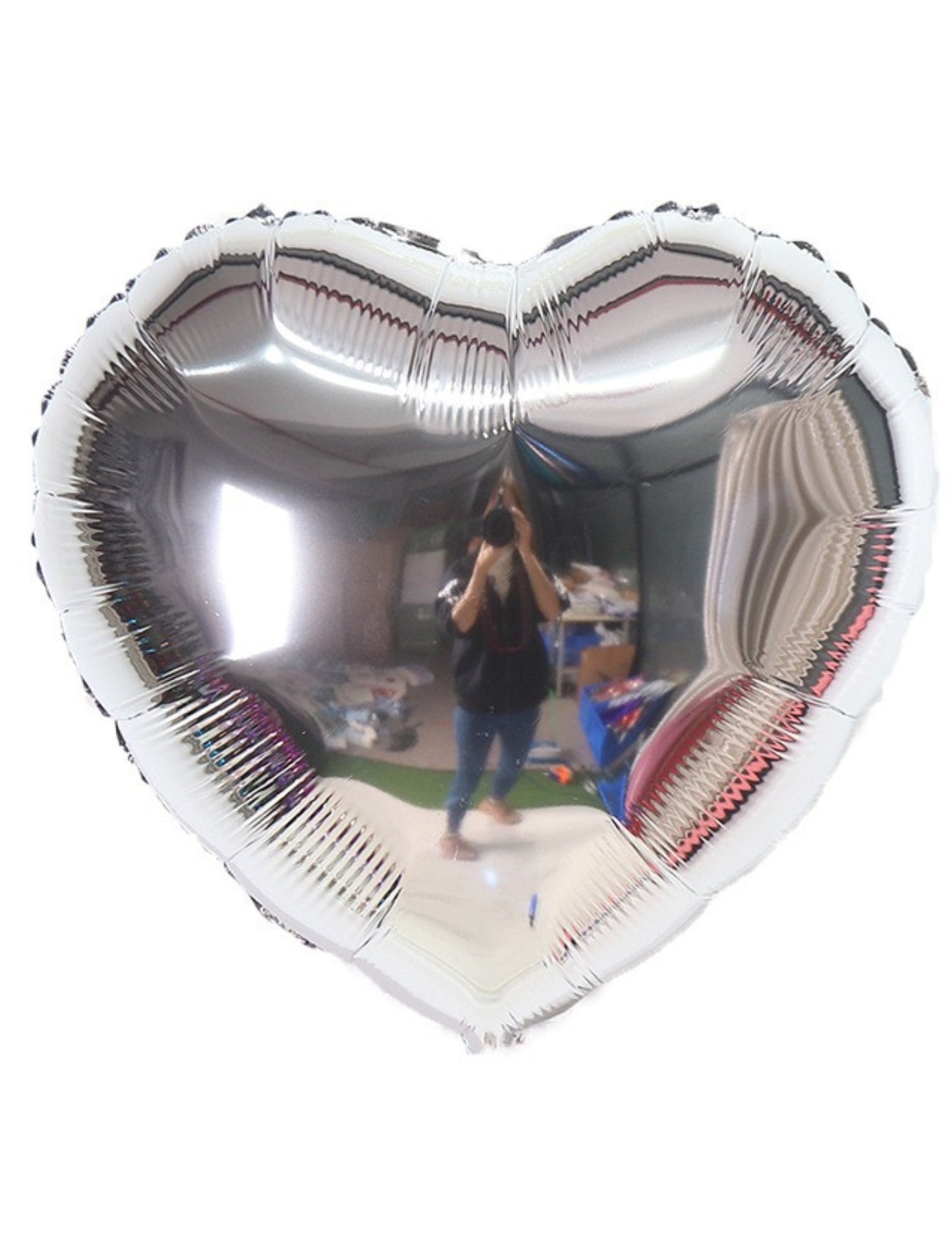 Heart Valentine's Day Anniversary Thank You Helium Balloon Bouquet Silver