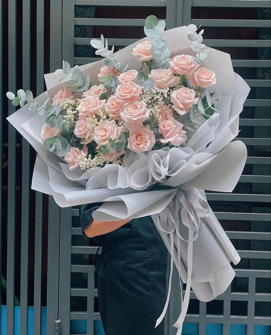 Pink Roses - Floral Fresh Bouquet