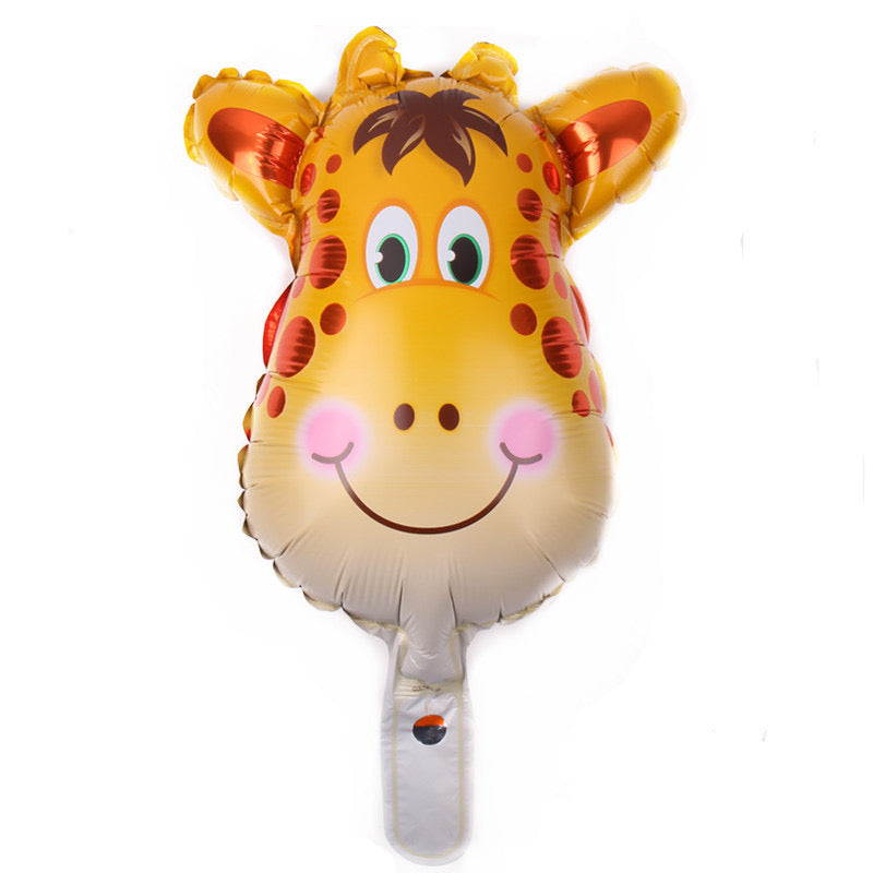 Mini Animal Balloons – Monkey, Tiger, Cow, Giraffe, Zebra, Lion