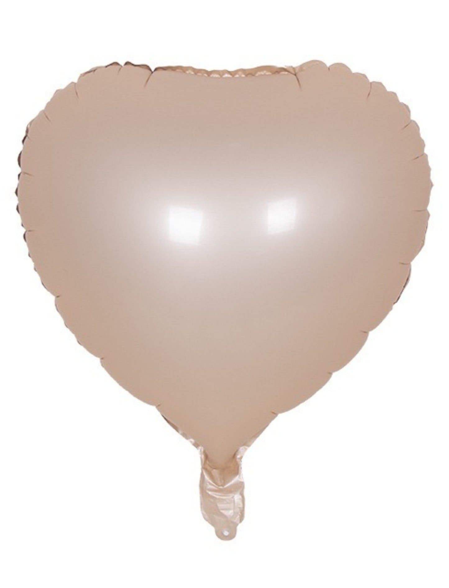 Heart Valentine's Day Anniversary Thank You Helium Balloon Bouquet Creamy Beige