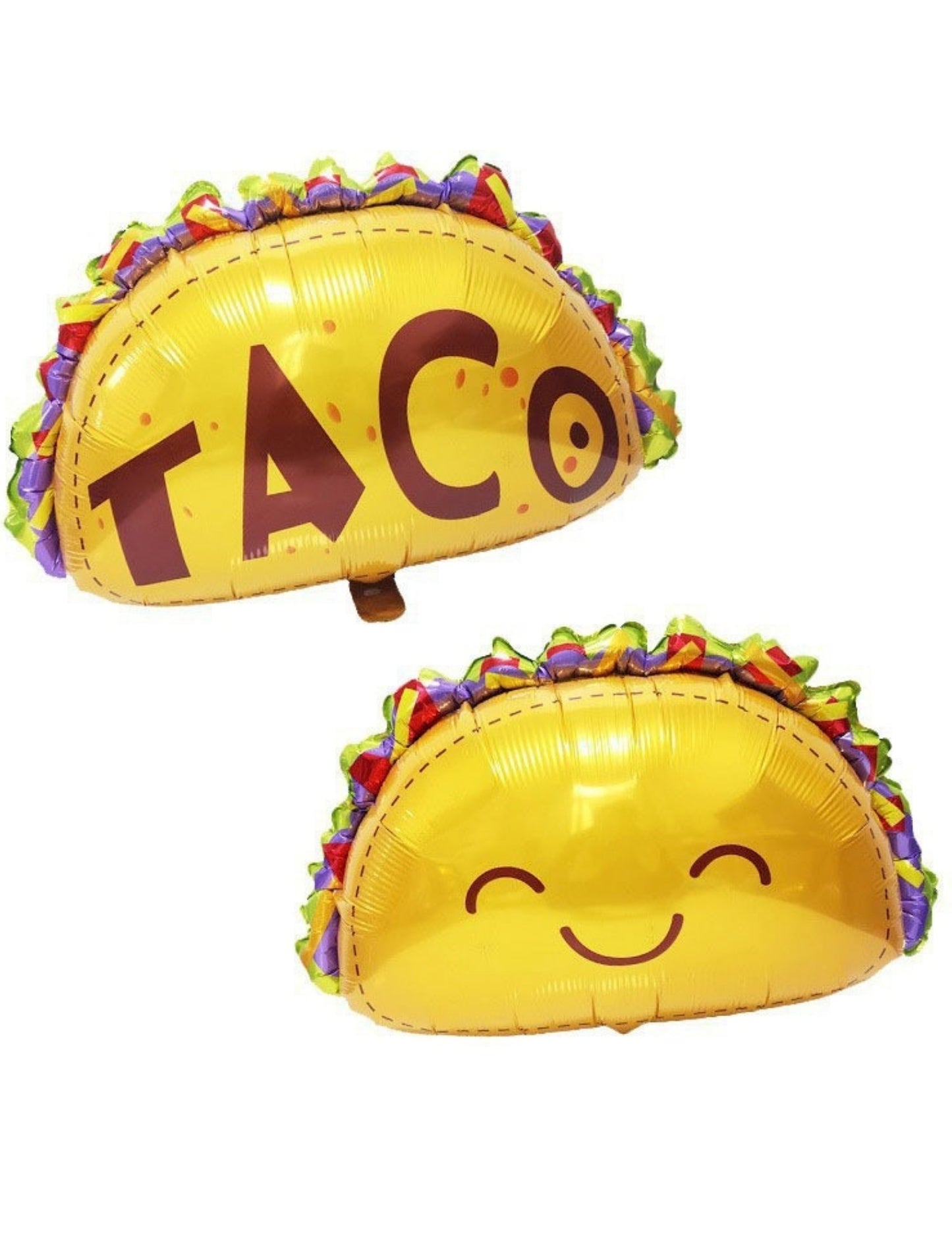 Taco Fiesta Food Balloon Happy Birthday Balloon Kids Birthday with Helium Balloon Bouquet Yellow