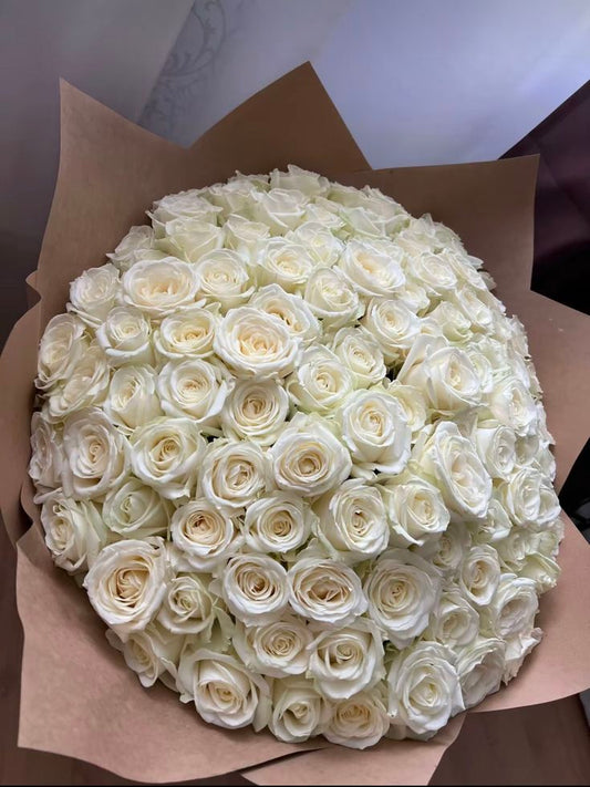 White Roses - Floral Fresh Bouquet