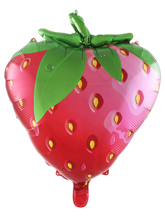 Sweet Strawberry Fruit Kids Birthday Helium Balloon Bouquet Red