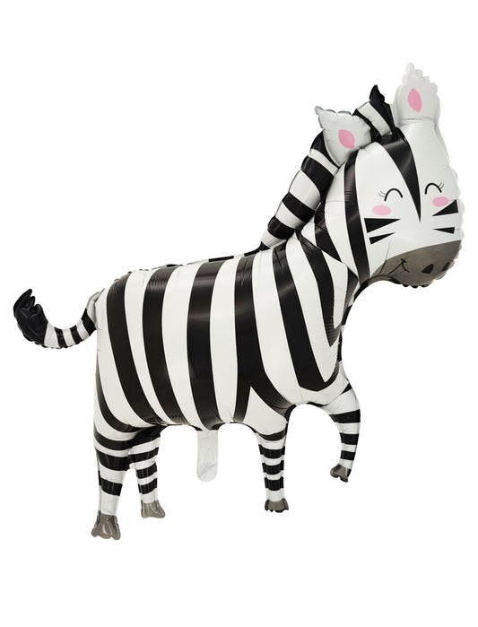 Zebra Wild Animal Kids Birthday Animal Balloon Happy Birthday Balloon Jungle Theme Balloon Helium Balloon Bouquet