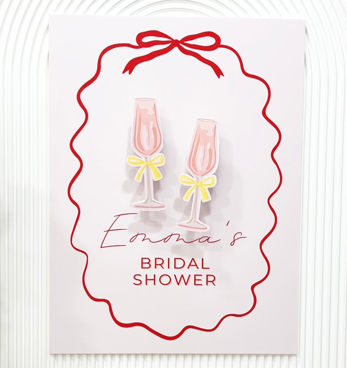 Printed Welcome Board Moving Glass with Wooden Stand – Customizable Design