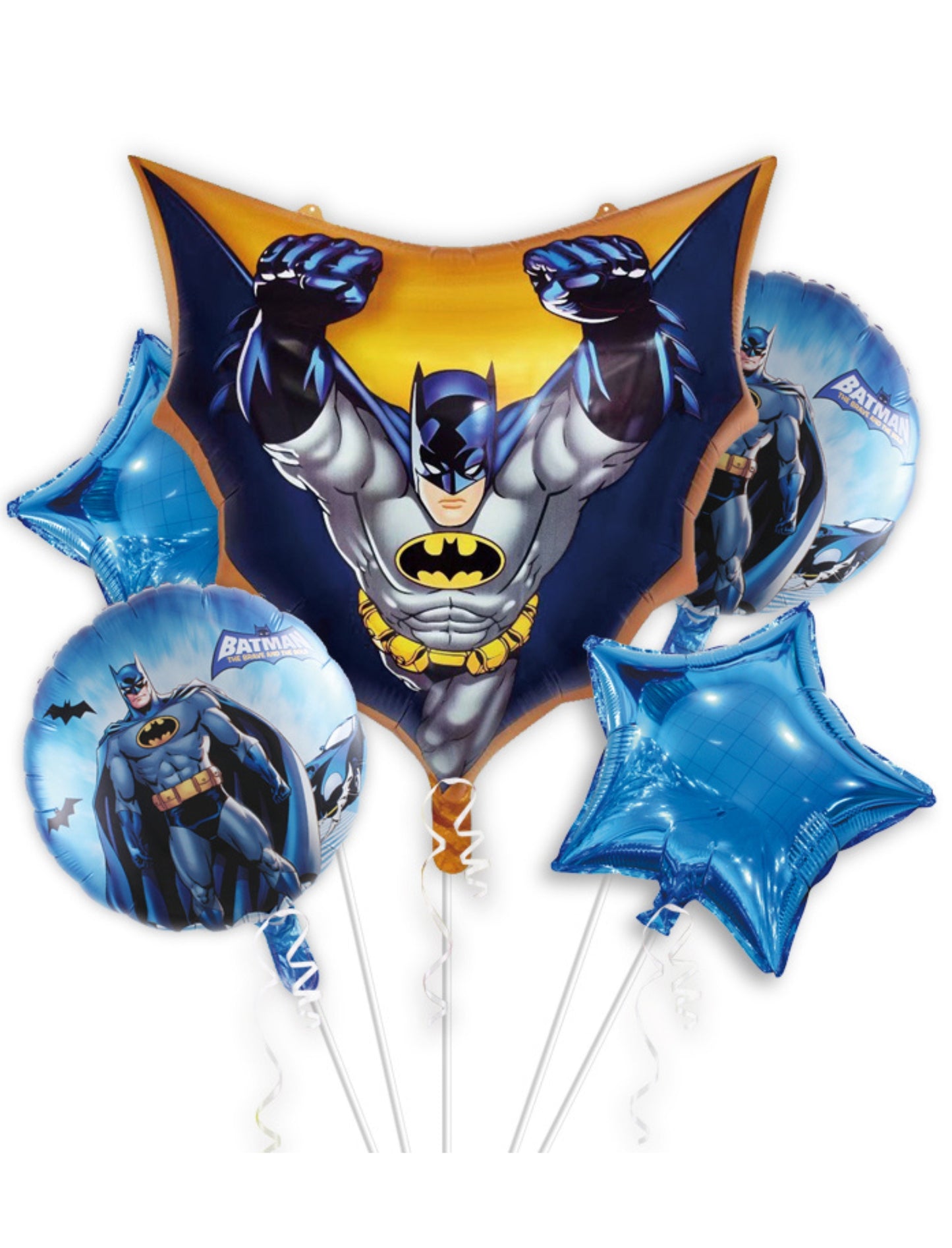 Batman Kids Birthday Super Hero Balloon Set Helium Balloon Bouquet Blue