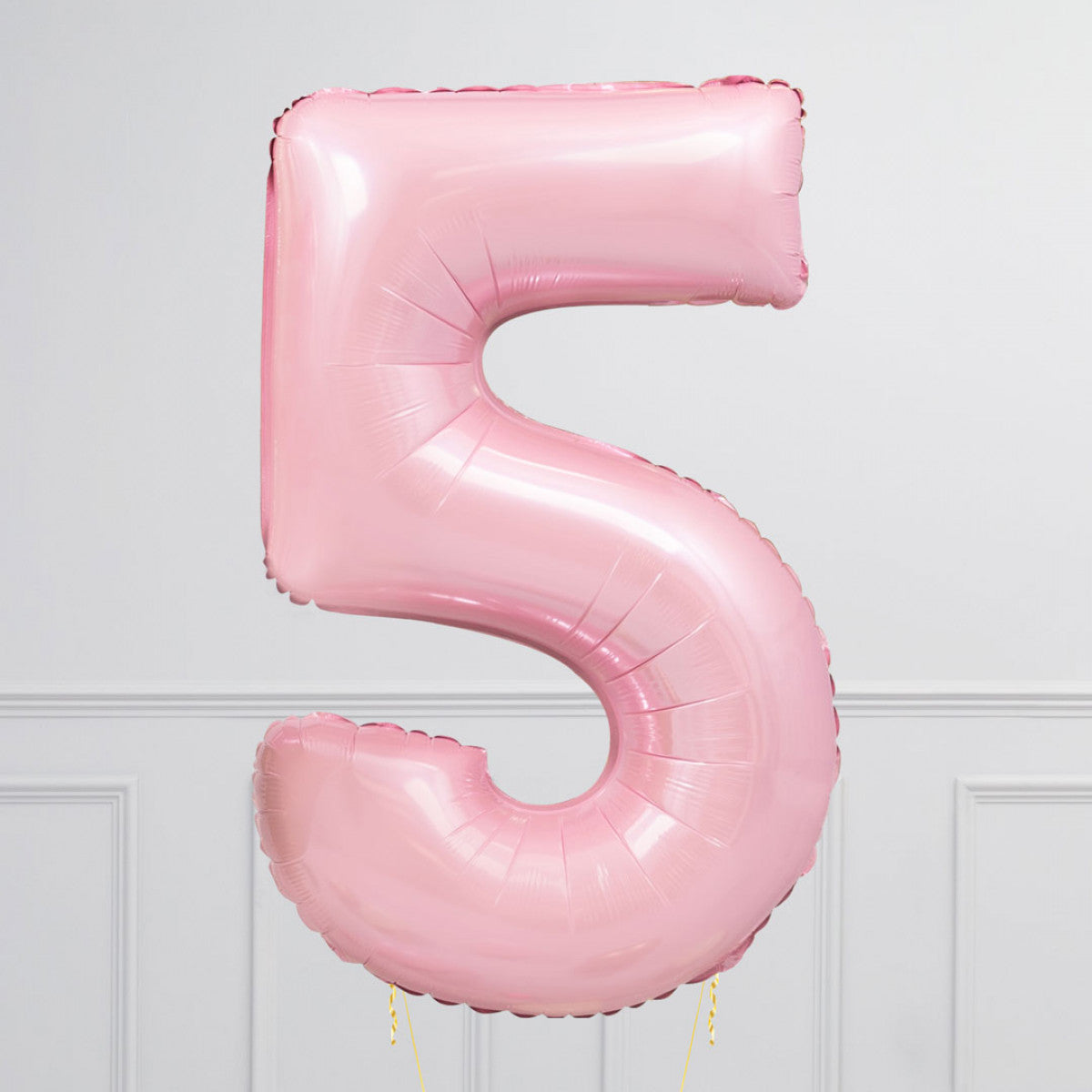 Helium Pink Two Number Set Balloons with 3 Foil Heart Balloons