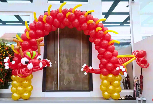 Dragon Balloon Arch Decor – Perfect for Chinese New Year Celebrations