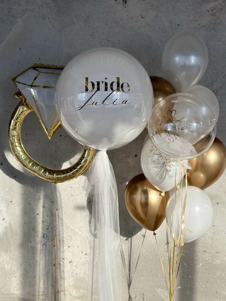BRIDE TO BE Customization Bride Balloon Hearts bride to be bachelorette party bridal shower Ring Shape