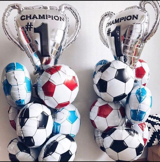 Balloon Soccer Ball and Champion Foil Helium Bunch - Sports-Themed, Football-Themed Soccer-Themed Perfect for any Occasions!