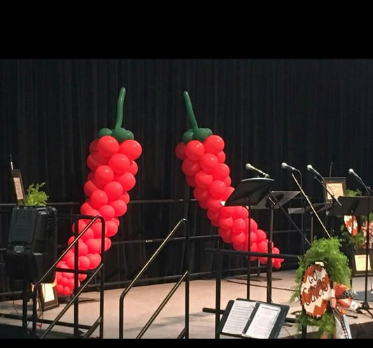 Customize Chili Designed Balloons Red and Green - Perfect for special occasion