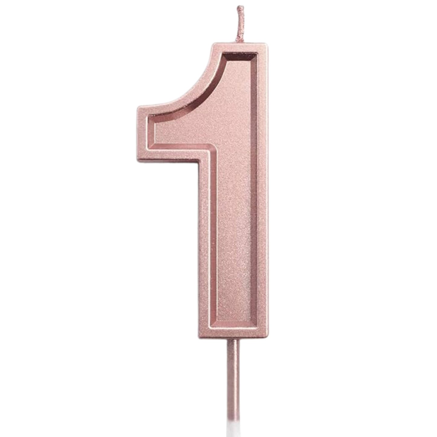 Rose Gold Number Candles – Available in All Digits for Birthdays & Celebrations