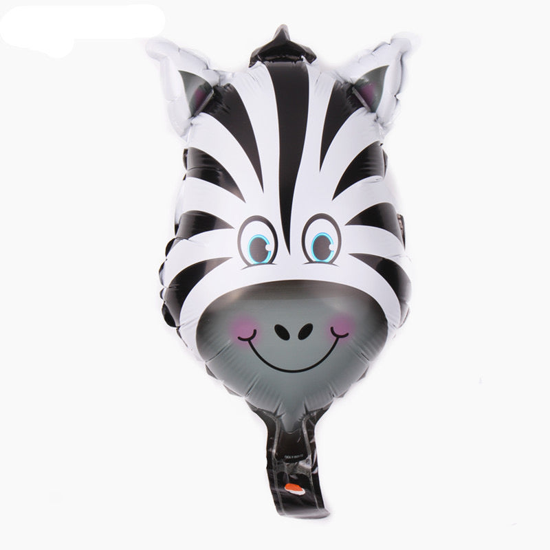 Mini Animal Balloons – Monkey, Tiger, Cow, Giraffe, Zebra, Lion