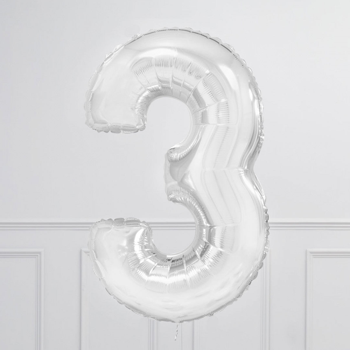 Helium Clear Two Number Set Balloon with 3 Stars Foil Balloons