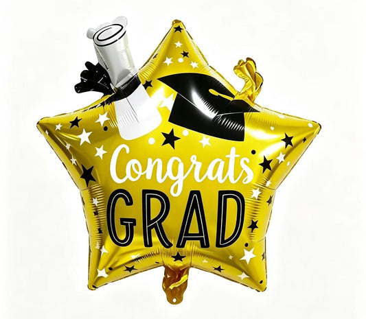 Graduation Hat Kids Birthday Graduation Balloon Helium Balloon Bouquet Black Gold