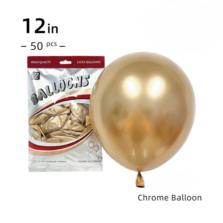 12-Inch Chrome Balloons – Per Pack of Luxe Party Balloons!