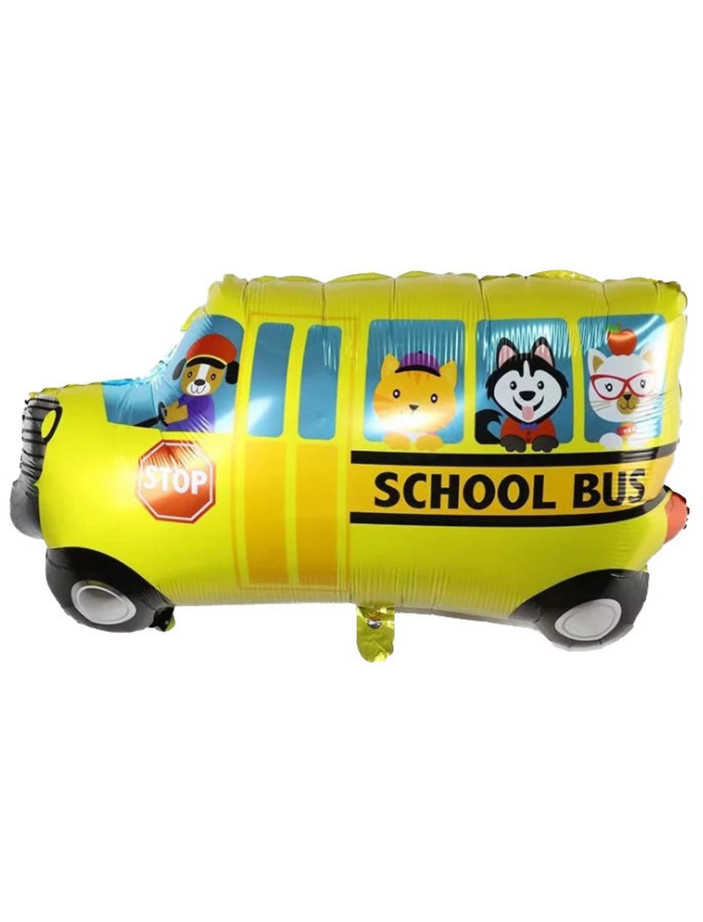 School Bus Kids Birthday Helium Balloon Bouquet Yellow