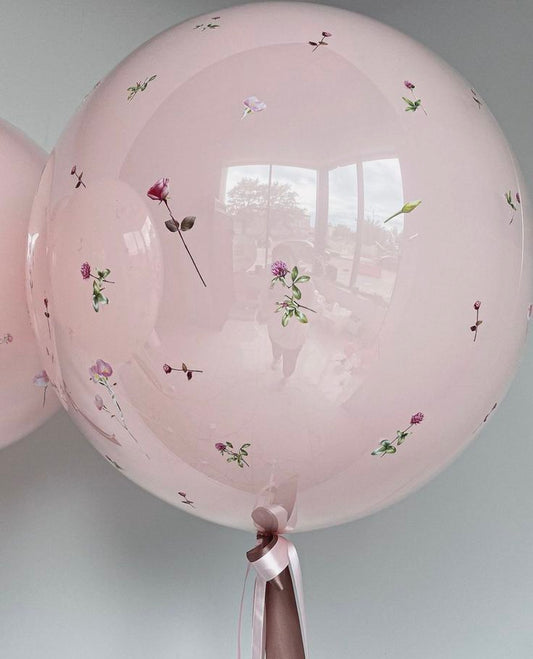 Happy Birthday Customization Flower Bride Balloon Flower Baby Pink Personalised
