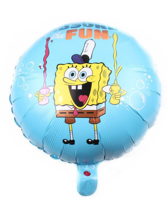 Sponge Bob Cartoon Kids Birthday Helium Balloon Bouquet Blue