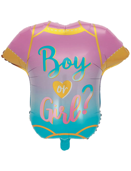 Boy or Girl New Baby Gender Reveal Balloon with Helium Balloon Bouquet Blue Pink