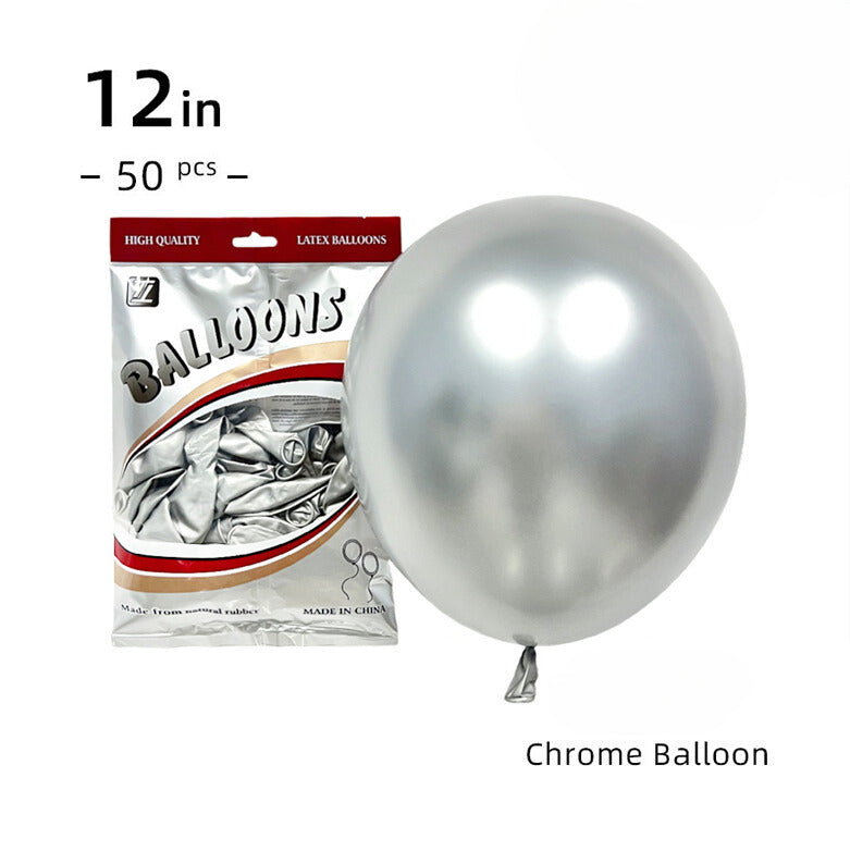 12-Inch Chrome Balloons – Per Pack of Luxe Party Balloons!