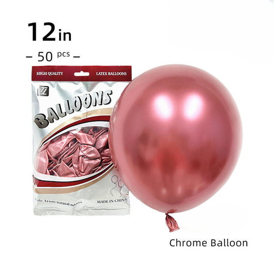 12-Inch Chrome Balloons – Per Pack of Luxe Party Balloons!