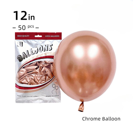 12-Inch Chrome Balloons – Per Pack of Luxe Party Balloons!