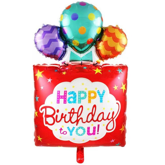 Gift Box Red “Happy Birthday To you!” Helium Balloon - Perfect for Birthday Celebration!